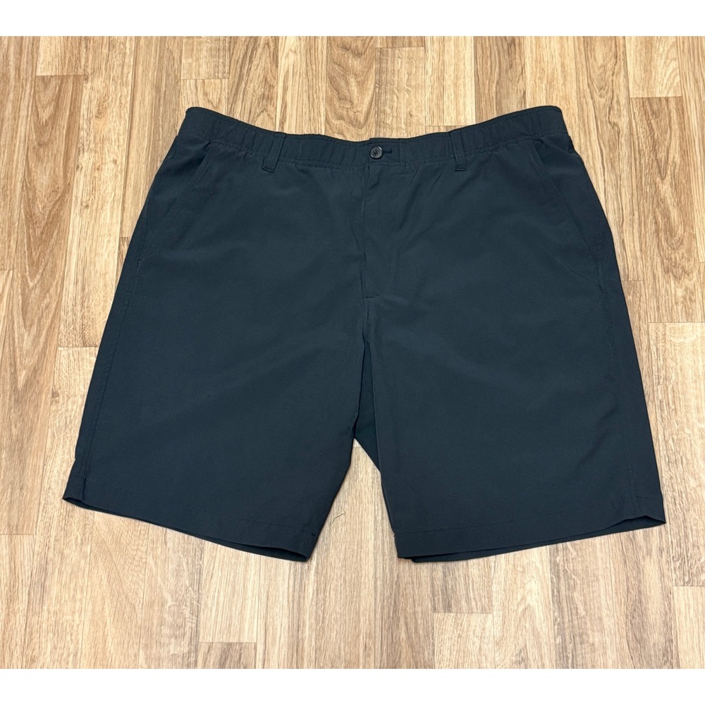 Under Armour Mens Black Match Play Golf Shorts Size 42 Performance Stretch